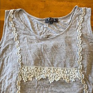 POL gray tank top